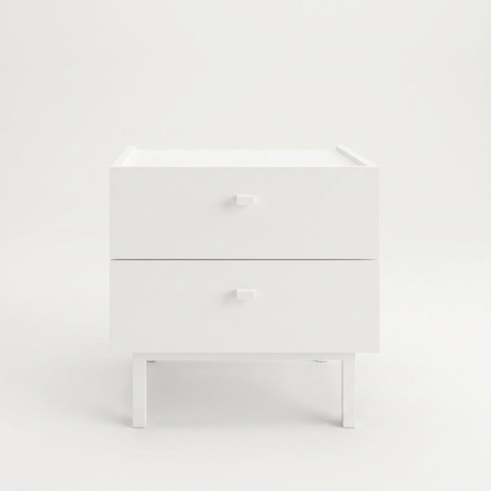 Hanah Home Luke - LK1-W Mesita de noche Blanca